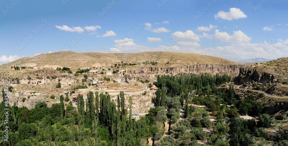 Ihlara valley Panoroma in Cappadocia, Turkey