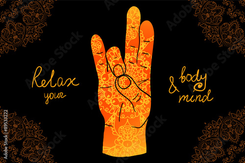 Element yoga Prithivi mudra hands