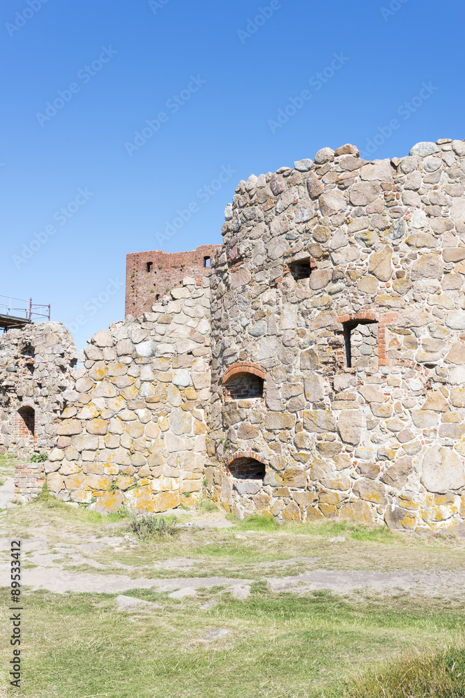 Hammershus castle ruins on Bornholm island, Denmark