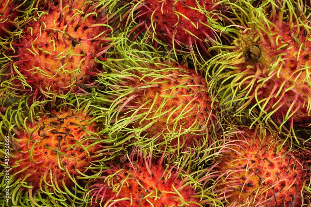 Fototapeta premium Rambutan fruit background