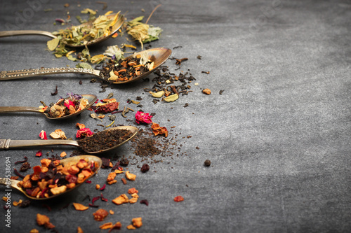 Herbal and masala tea on a black chalkboard