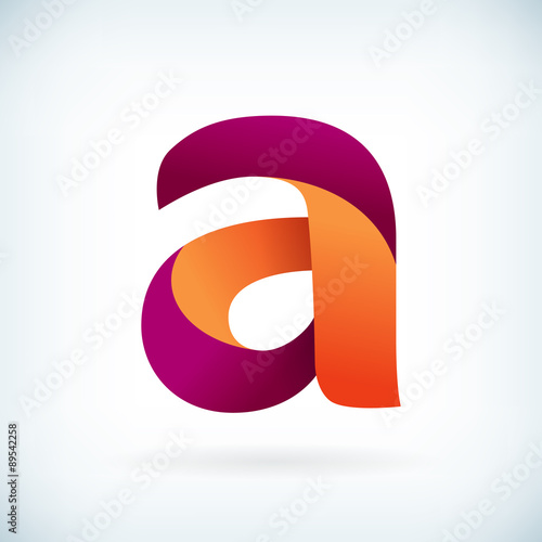 Modern twisted letter A