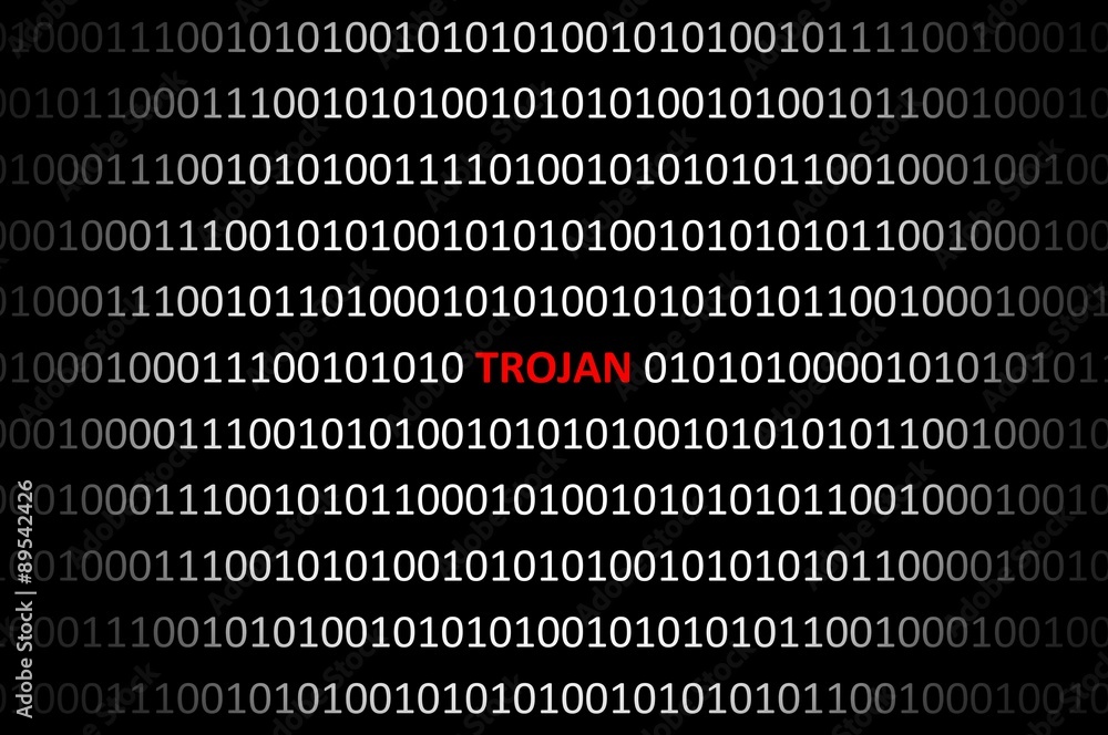 Binary code with trojan virus Binary code with trojan virus