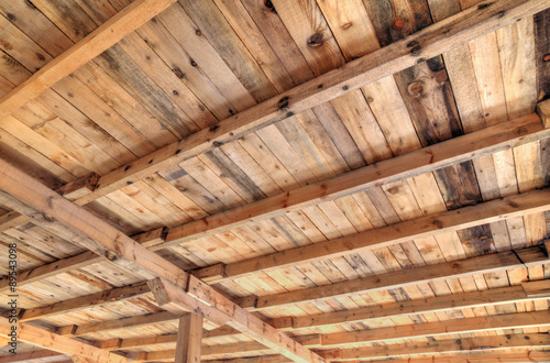 Wooden roof closeup