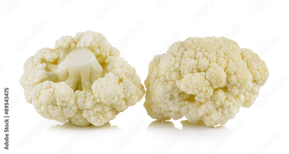 fresh cauliflower on white background fresh cauliflower on white background