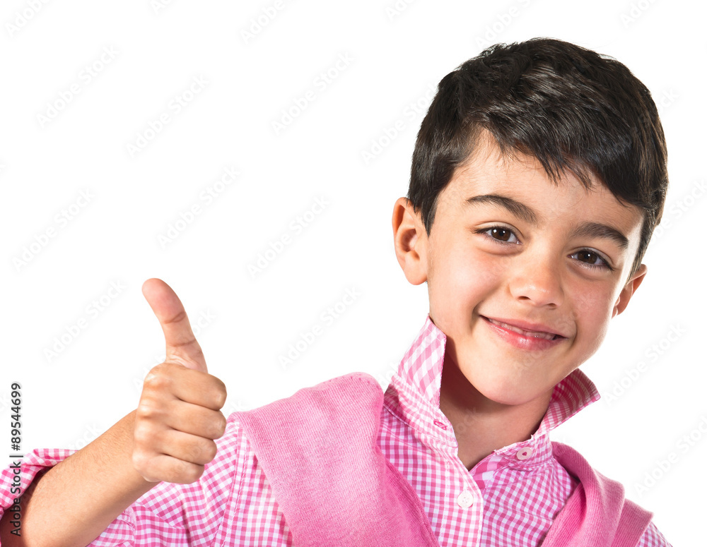 Boy with thumb up