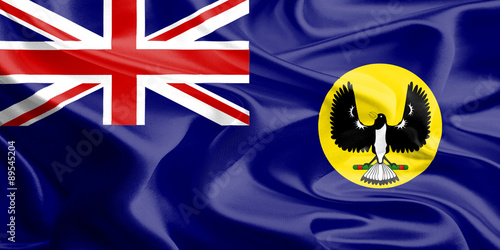 Australian State and Territory Flags: Waving Fabric Flag of South Australia © Premium Collection