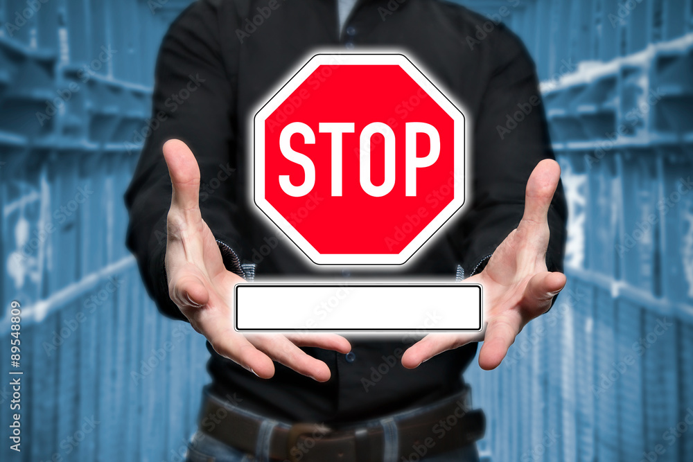 Stopschild, Verkehrsschild, Hinweistafel Stock Photo Adobe Stock