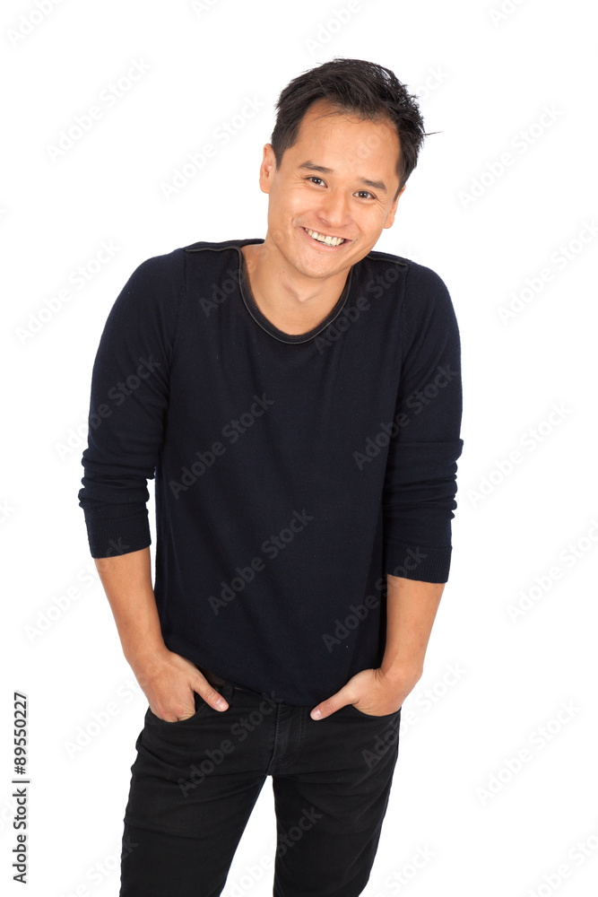 Handsome man doing different expressions in different sets of clothes: posing Handsome man doing different expressions in different sets of clothes: posing