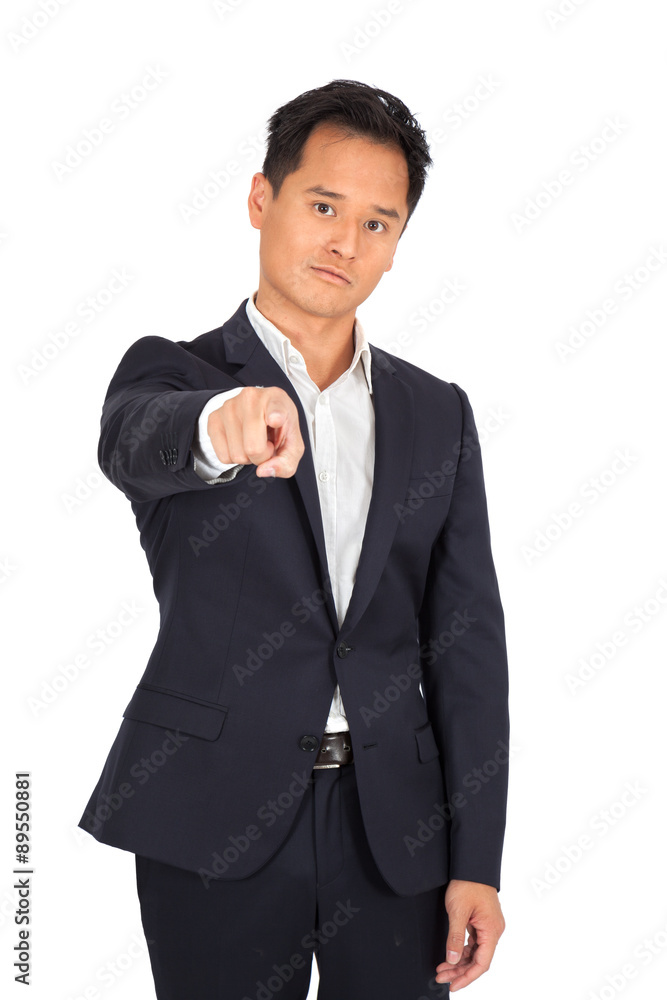 Handsome man doing different expressions in different sets of clothes: pointing Handsome man doing different expressions in different sets of clothes: pointing