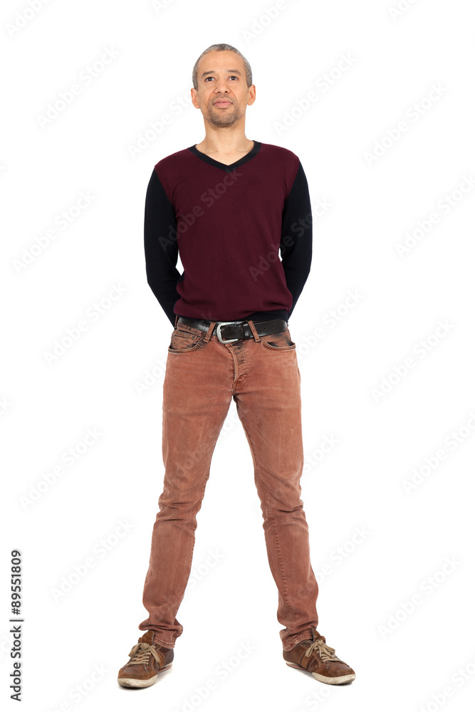 Fototapeta premium Handsome man doing different expressions in different sets of clothes: posing