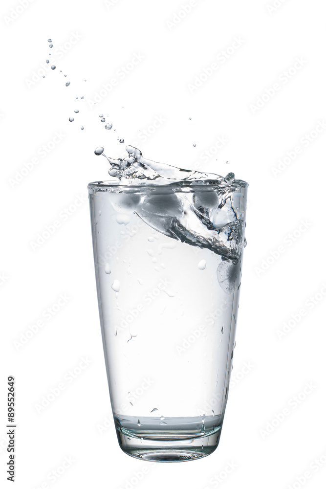 water splashing from glass isolated on white, Clipping Path water splashing from glass isolated on white, Clipping Path