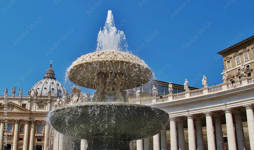 Brunnen, Petersplatz, Rom