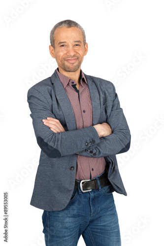 Wallpaper Mural Handsome man doing different expressions in different sets of clothes: arms crossed Torontodigital.ca