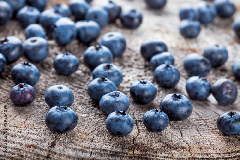 juicy fresh organic blueberries