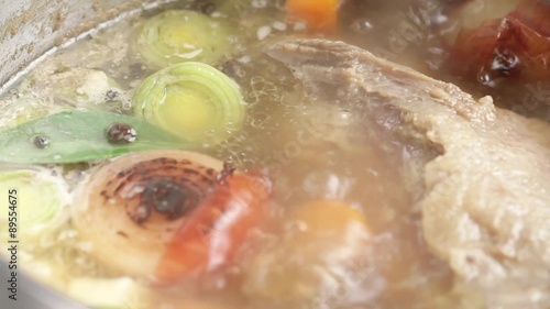 Cooking braised fillet of beef with vegetables