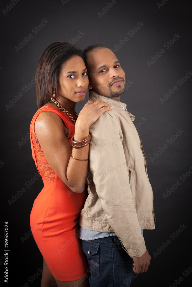Handsome couple doing different expressions in different sets of clothes: love Handsome couple doing different expressions in different sets of clothes: love