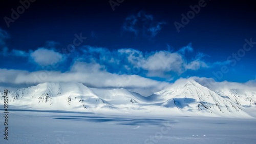 Wallpaper Mural Arctic spring. Amazing clouds over Spitsbergens mountains. Torontodigital.ca