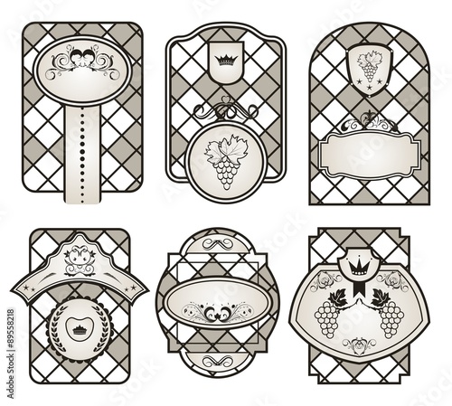 set retro variation vintage labels (10)