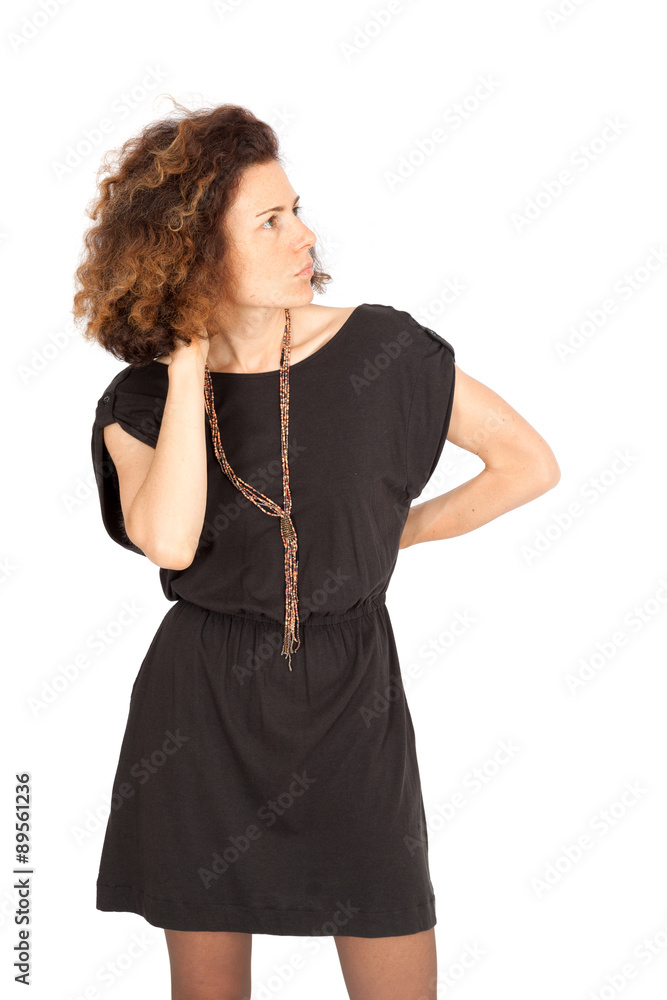 Beautiful woman doing different expressions in different sets of clothes: posing Beautiful woman doing different expressions in different sets of clothes: posing