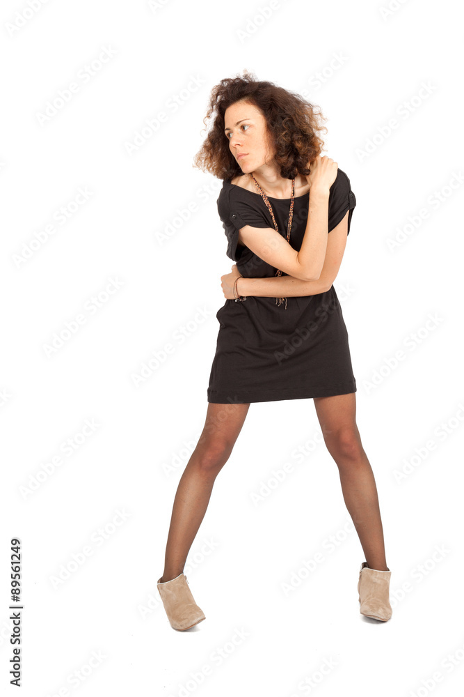 Beautiful woman doing different expressions in different sets of clothes: posing Beautiful woman doing different expressions in different sets of clothes: posing