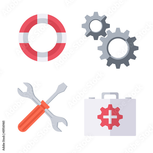 Technical support symbols.