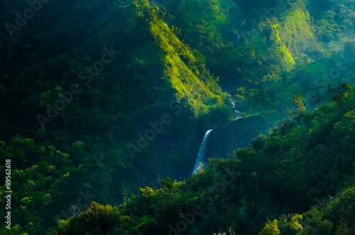 Aerial view overlooking Waimea Canyon State Park. photo