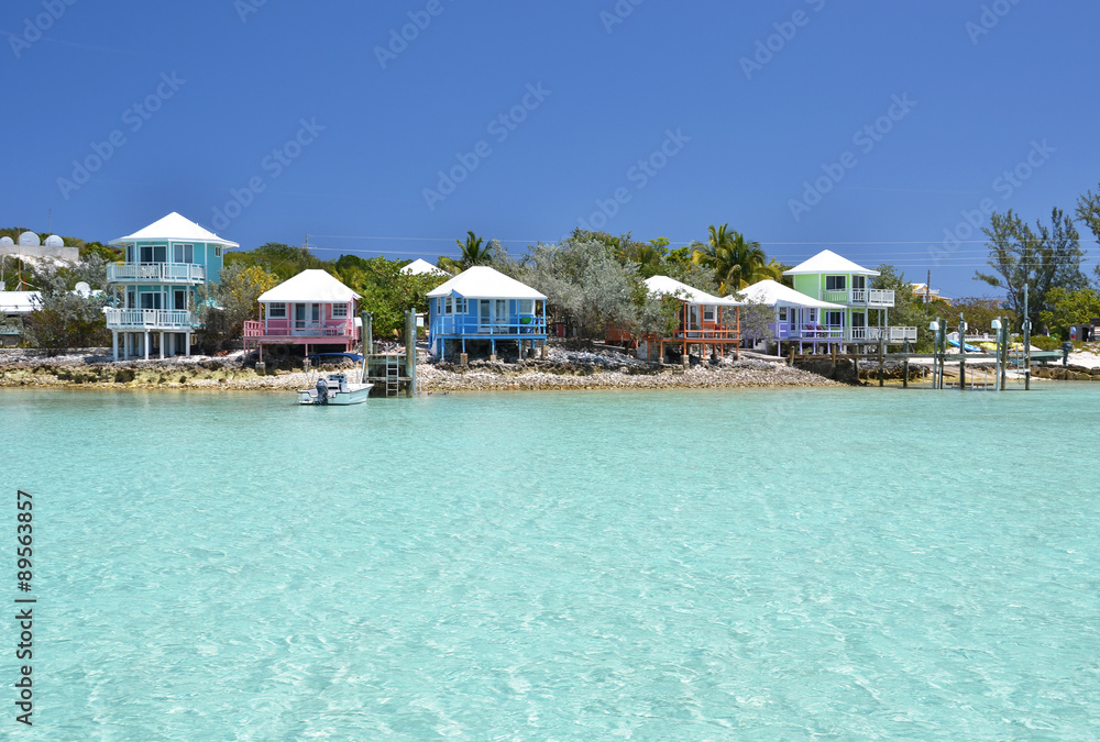 Fototapeta premium Klub jachtowy Staniel Cay. Exuma, Bahamy
