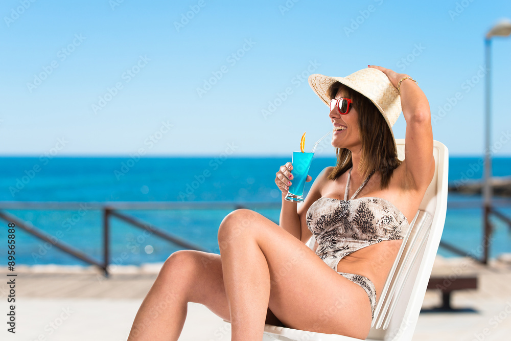 woman relaxing on holiday