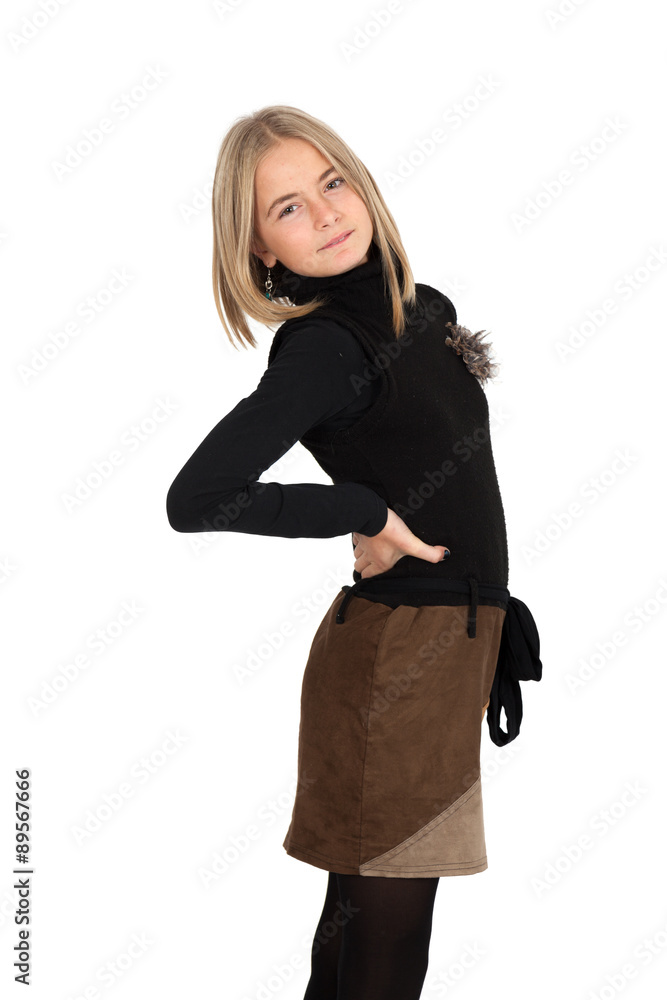 Beautiful girl doing different expressions in different sets of clothes: Beautiful girl doing different expressions in different sets of clothes: