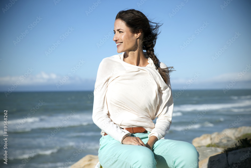 South Africa, portrait of smiling woman looking at distance South Africa, portrait of smiling woman looking at distance