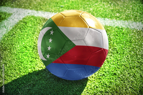 football ball with the national flag of comoros