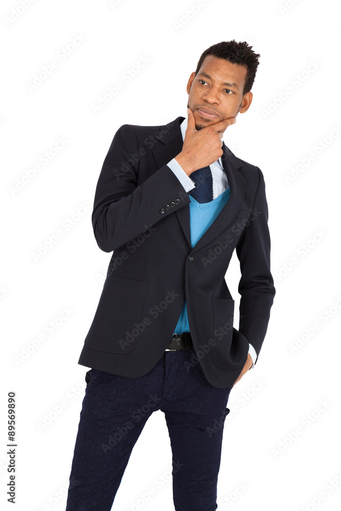 Handsome man doing different expressions in different sets of clothes: posing Handsome man doing different expressions in different sets of clothes: posing