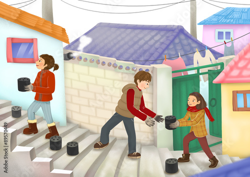 Принти на полотні social service and preparing for winter