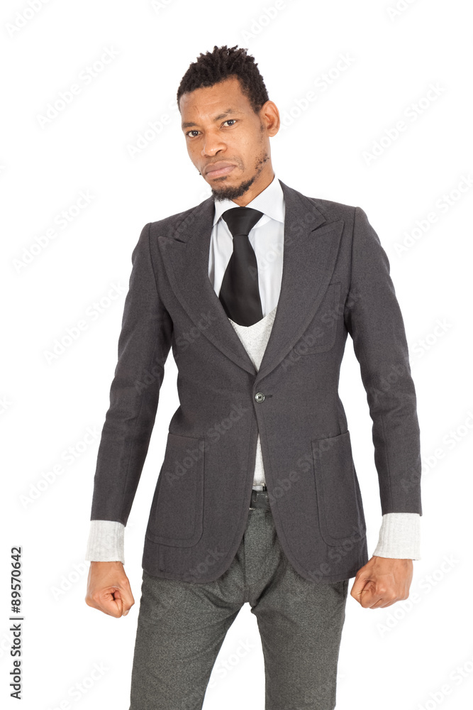 Handsome man doing different expressions in different sets of clothes: angry Handsome man doing different expressions in different sets of clothes: angry