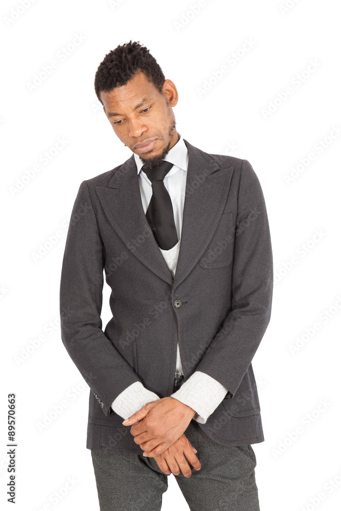 Handsome man doing different expressions in different sets of clothes: sad Handsome man doing different expressions in different sets of clothes: sad