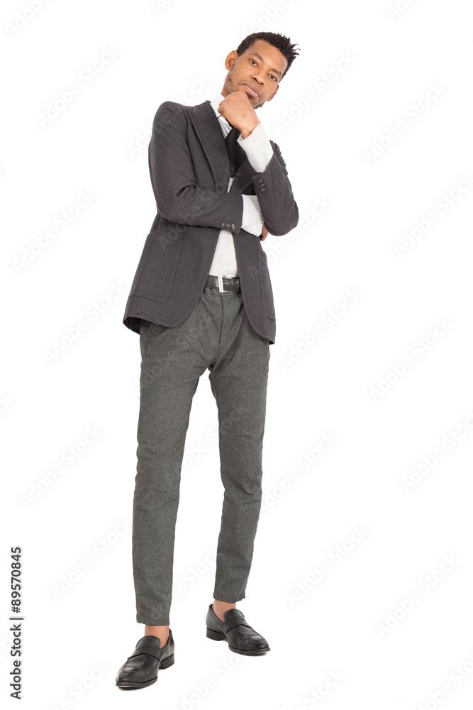 Handsome man doing different expressions in different sets of clothes: posing Handsome man doing different expressions in different sets of clothes: posing