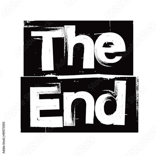 Vector black sign The End