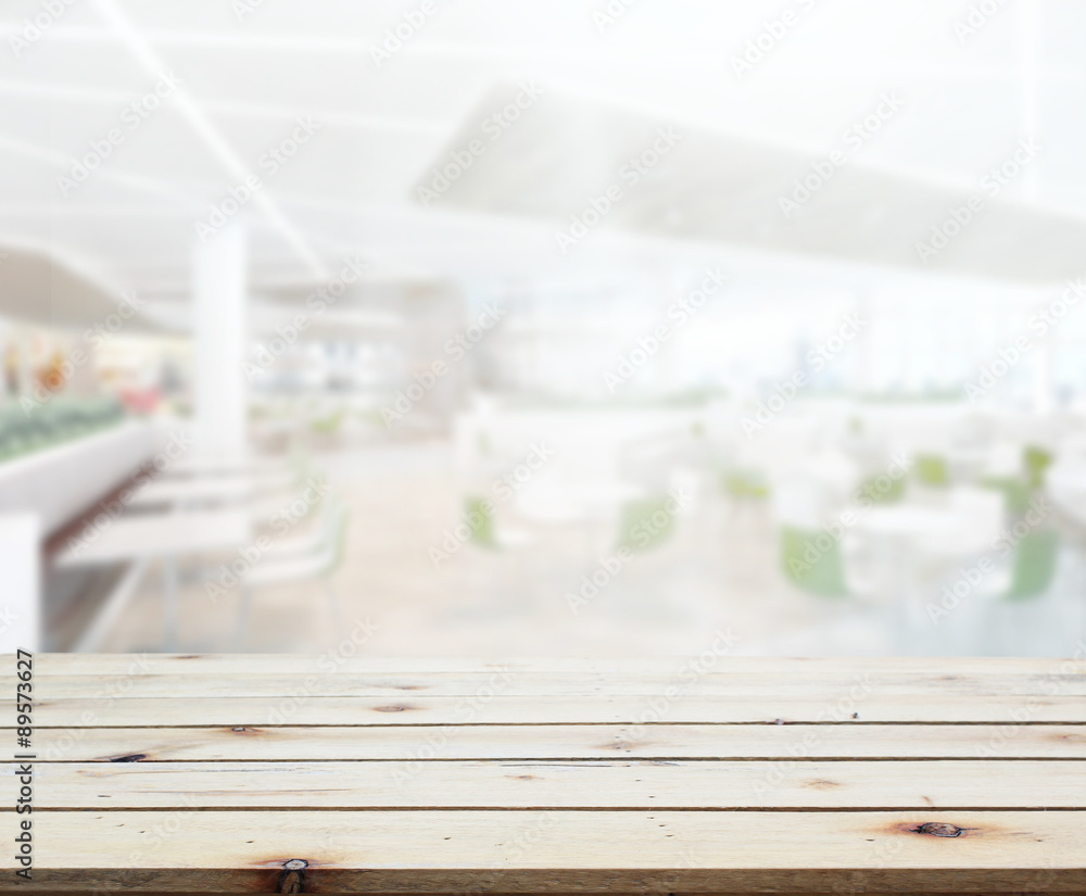 Table Top And Blur Interior of Background