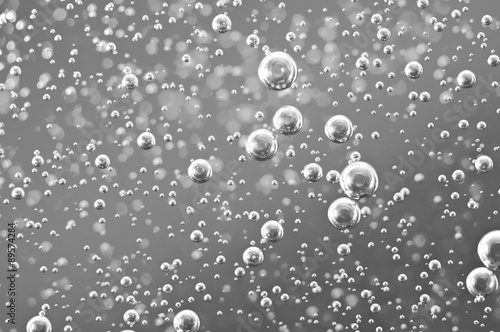 Wallpaper Mural Black-and-white Macro Oxygen bubbles in water Torontodigital.ca