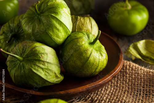 Healthy Organic Green Tomatillos photo