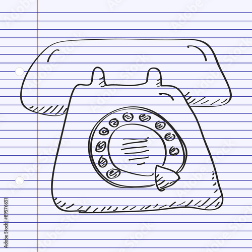 Simple doodle of a telephone