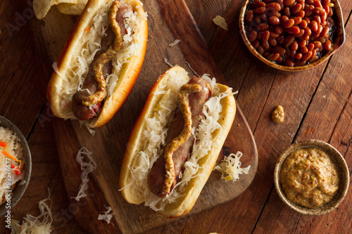 Beer Bratwurst with Sauerkraut photo