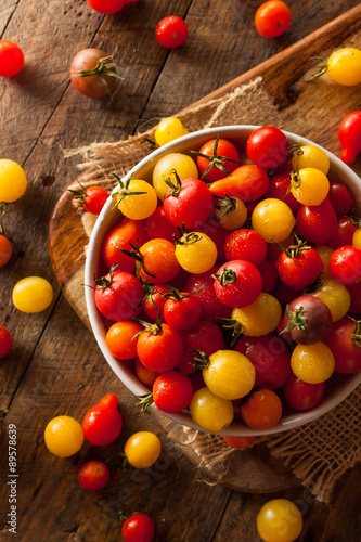 Organic Heirloom Cherry Tomatos photo