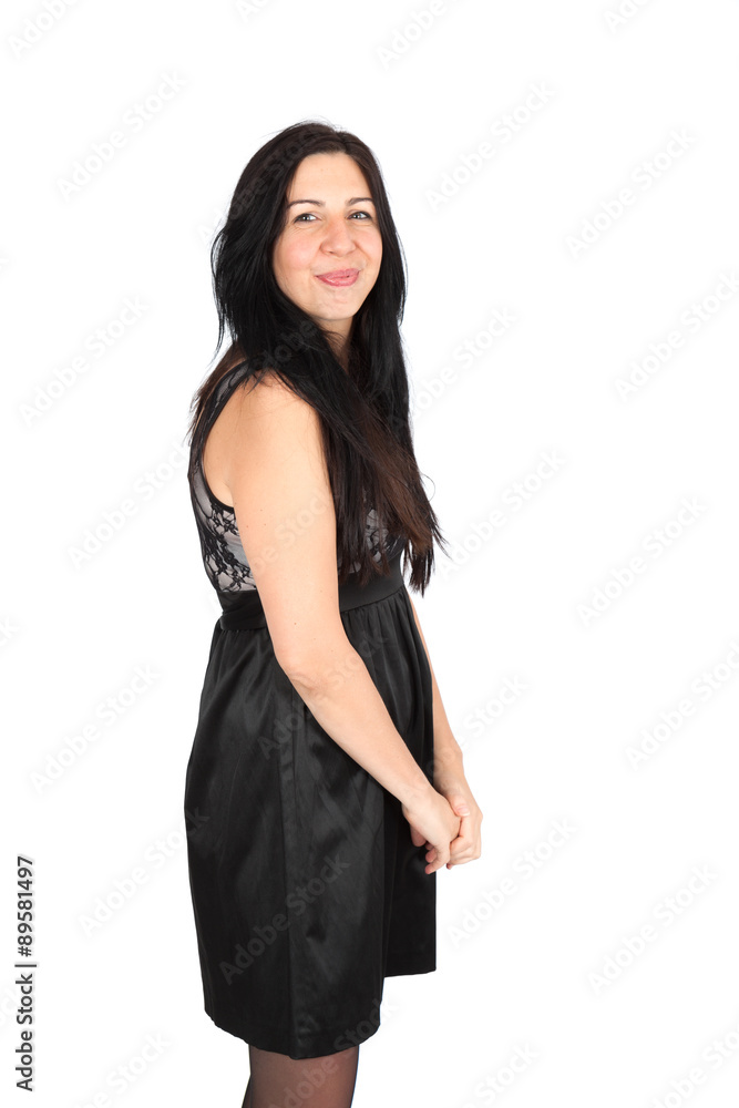 Beautiful woman doing different expressions in different sets of clothes: love Beautiful woman doing different expressions in different sets of clothes: love