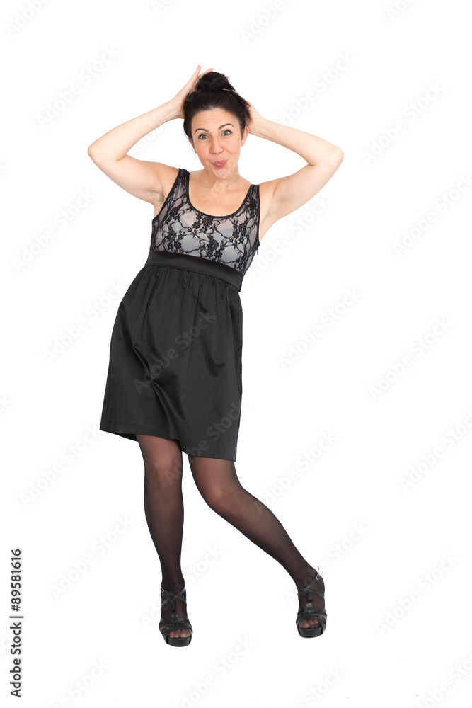 Beautiful woman doing different expressions in different sets of clothes: posing Beautiful woman doing different expressions in different sets of clothes: posing