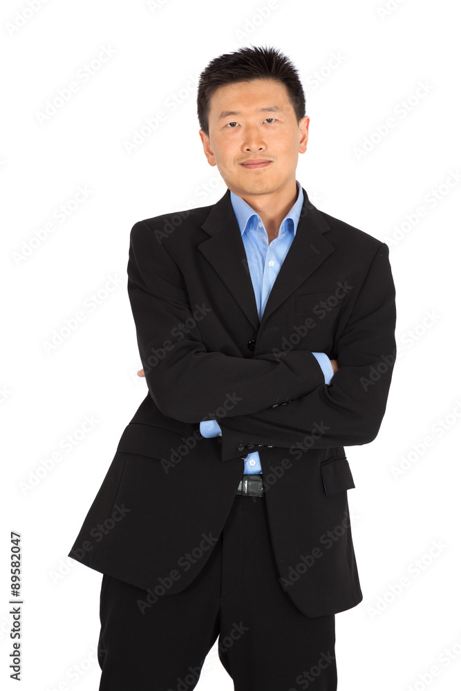 handsome man doing different expressions in different sets of clothes: arms crossed handsome man doing different expressions in different sets of clothes: arms crossed