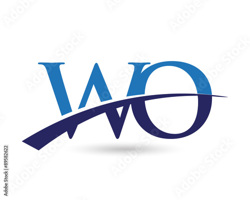 WO Logo Letter Swoosh