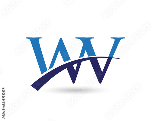 WV Logo Letter Swoosh