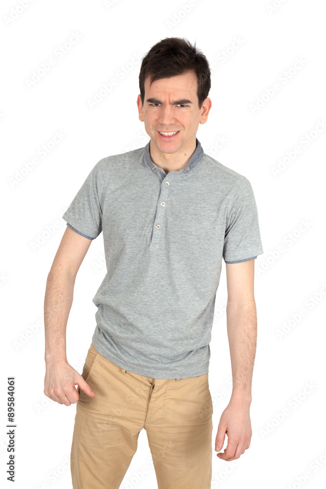 Handsome man doing different expressions in different sets of clothes: Handsome man doing different expressions in different sets of clothes: